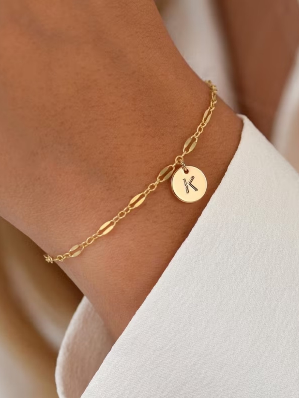 Initial charm bracelet